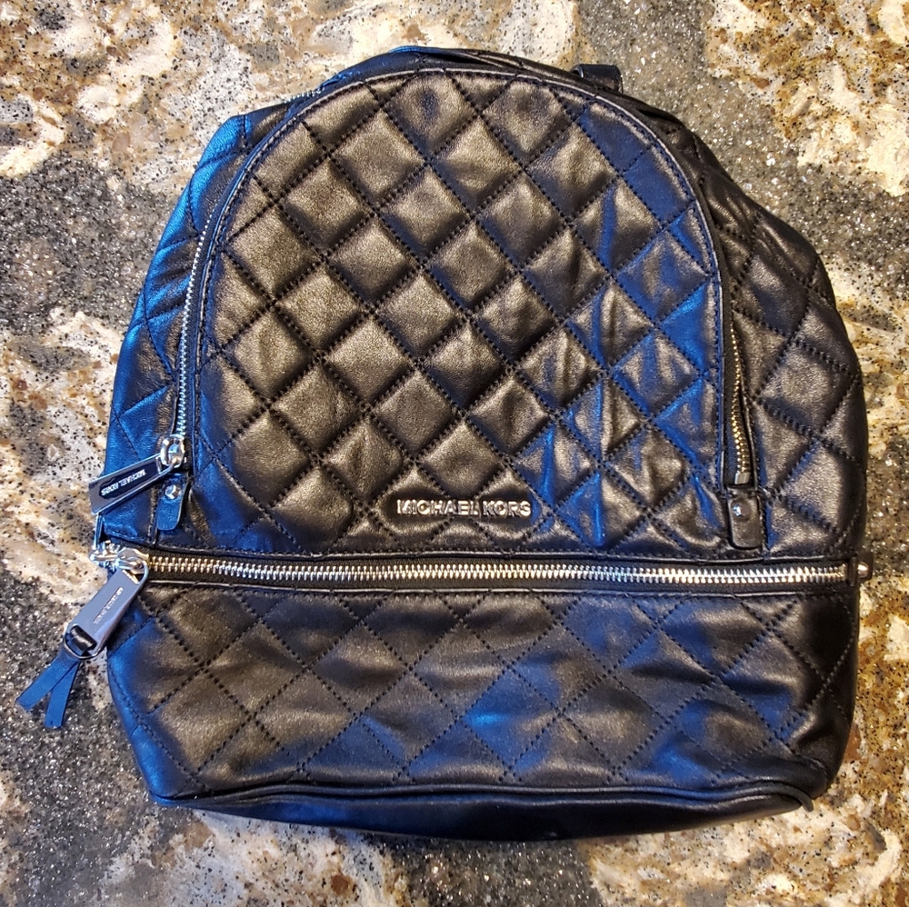 Michael Kors quilted leather backpack NWOT